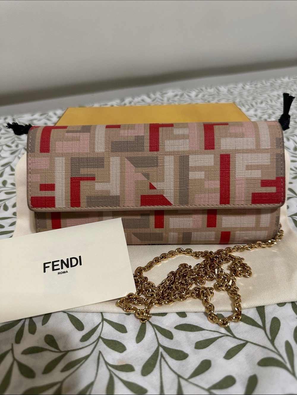 Fendi Coated Canvas/PVC Wallet on Chain